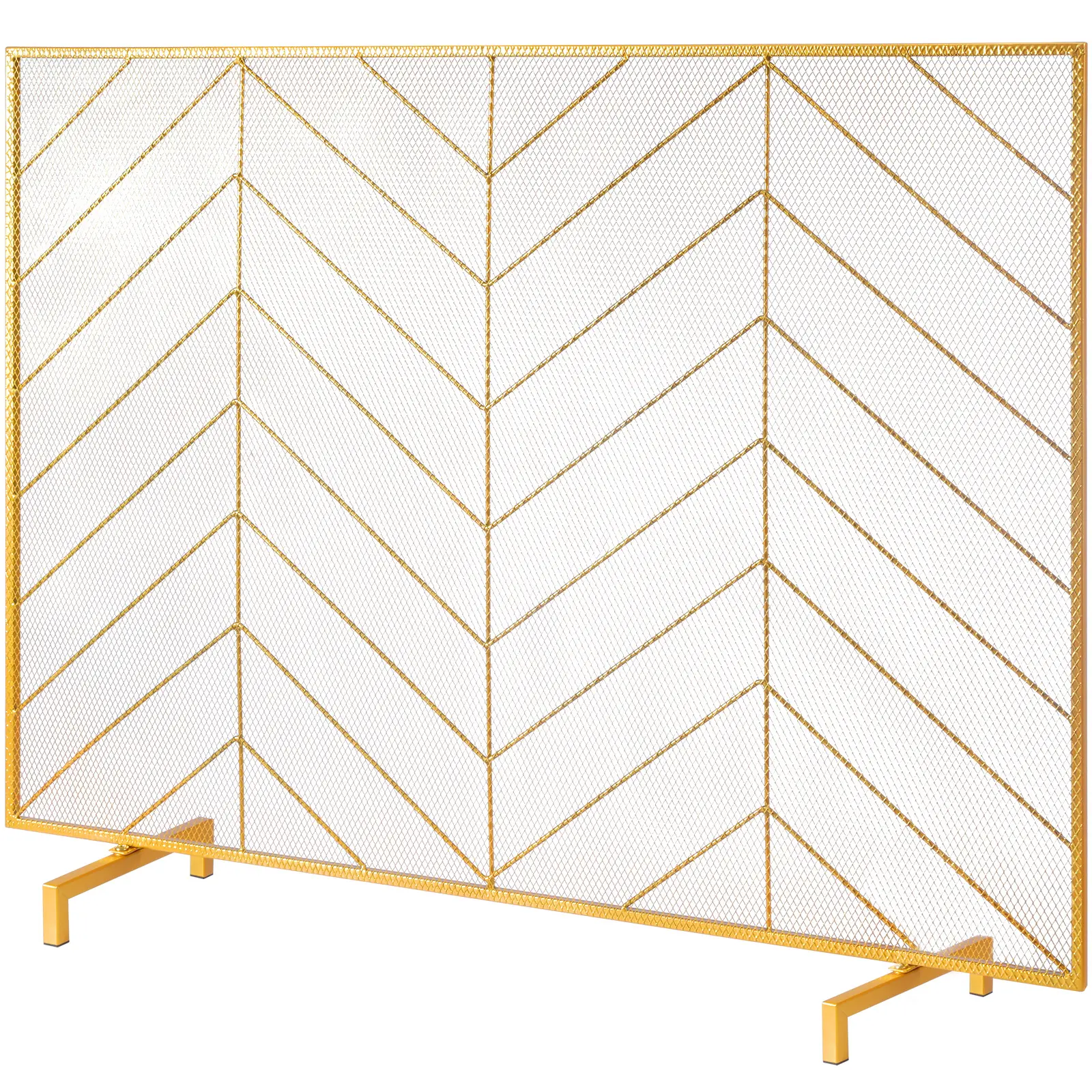Fireplace Screen Single Panel, 0-40°C Operating Temperature, Iron Construction, Efficient Ember Containment, Exquisite Details