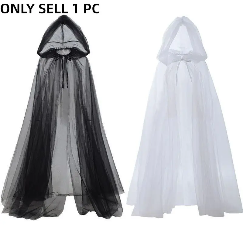 Wine Bride Cape, Witch Vampire Cosplay Gown, Halloween Double Layered Robe, Horror Party Costume, Festival Dress Up Props