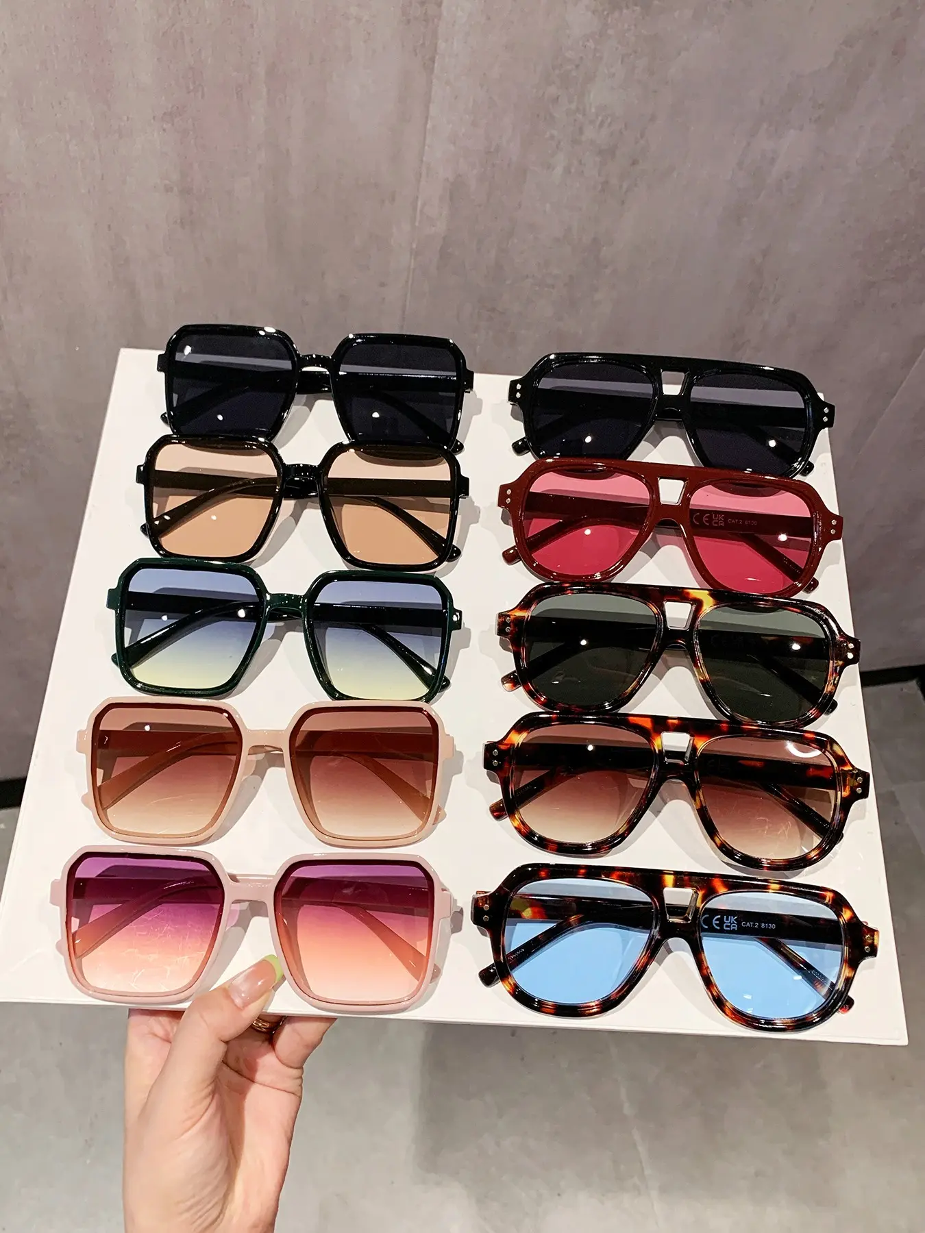 10 Pairs Women's Large Frame Cat Eye Glasses, Vintage Fashion Eyewear Top Bar Sunglasses, Perfect for Runway, Beach Parties, Street Style