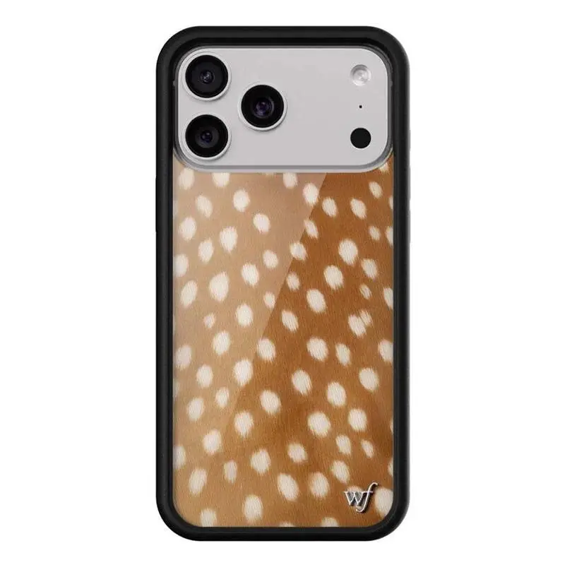 Wildflower Fawn Deer Phone Case for iPhone 17,16,15,14,13,12 Pro Max Plus - Unique Fashion Smartphone Casing, Shockproof Handheld Cellphone Devices Back Cover