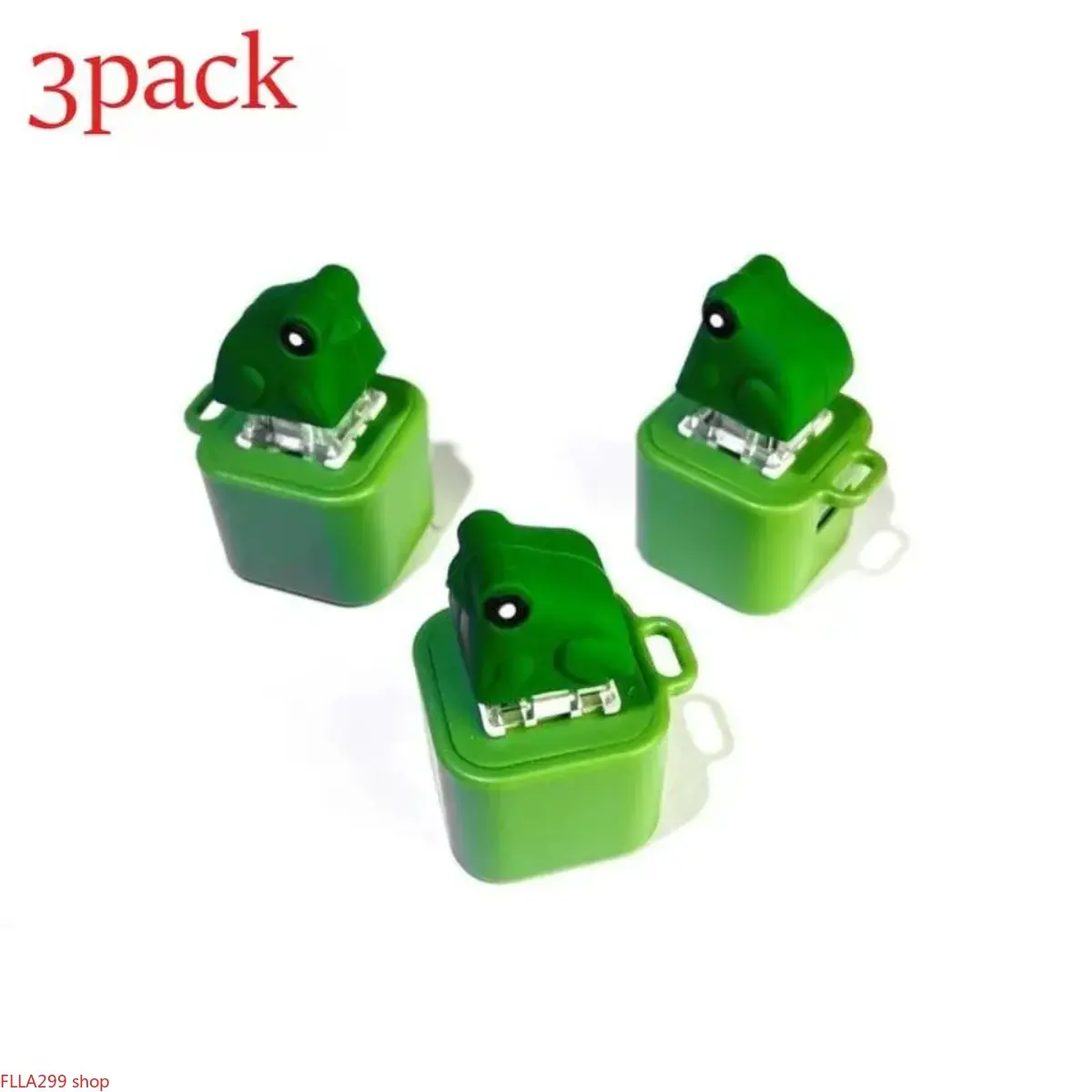 3-Pack Realistic Croaking Frog Keychain, LED Light-Up Fidget Toy Made Of Durable ABS Plastic, Portable Calming Accessory To Help Improve Focus And Release Stress For Daily Use