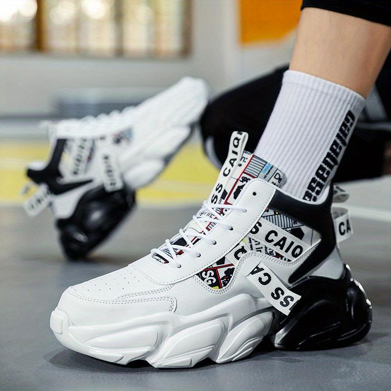 Platform Sneaker, Casual Coach Shoes, Tennis Shoes, Fashion and Young Student Shoes, Platform Men's Shoes