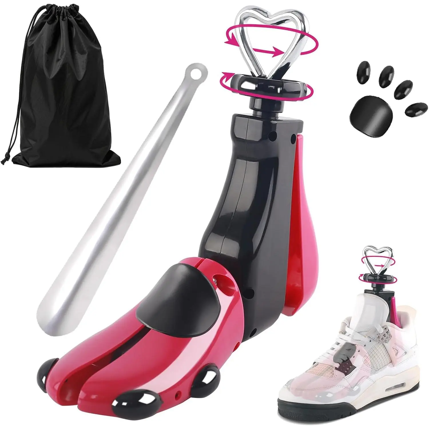 Shoe Stretcher Women Men, Boot Stretchers 4-Way Shoe Tree Adjustable Widener Expander Unisex Boots Stretcher Wide