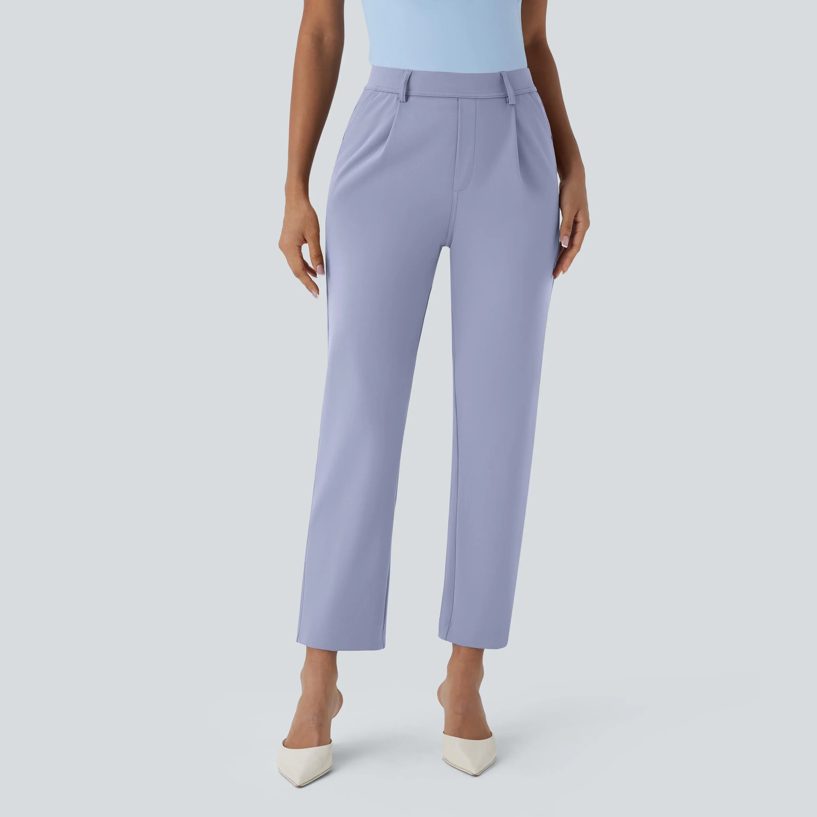 Halara High Waisted Pocket Ankle Length Tapered Work Pants