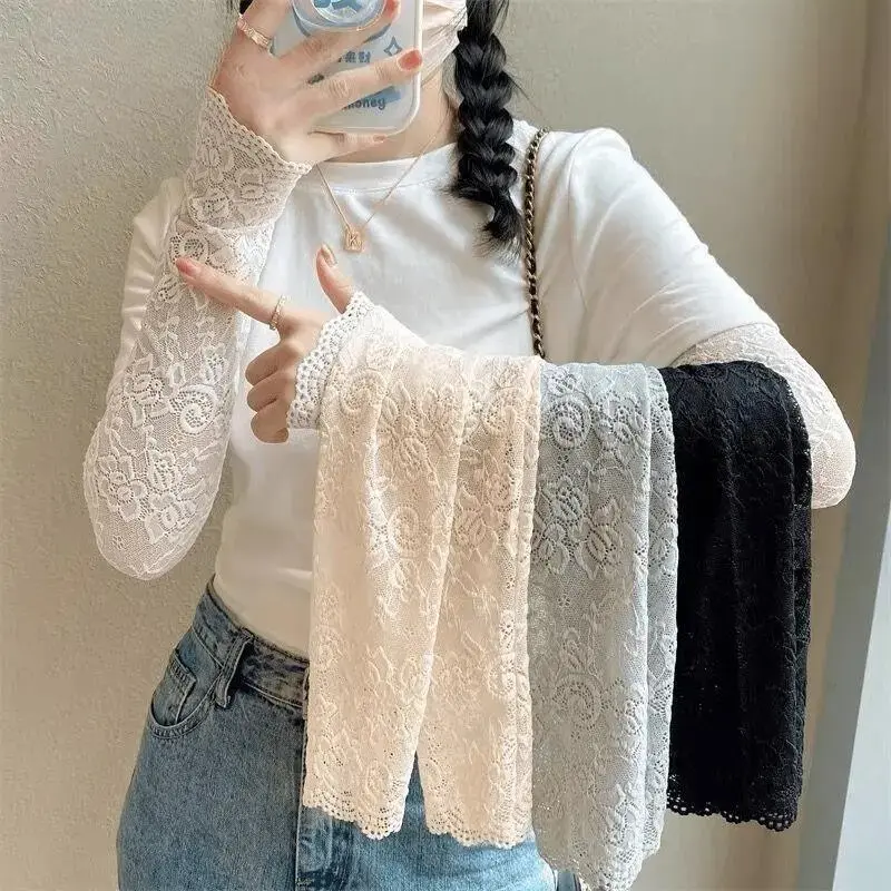 Women’s Lace Arm Sleeves – Breathable Stretch Floral Sleeve Covers, Lightweight Sun Protection Cuffs for Driving, Daily Wear, Parties & Fashion Outfits