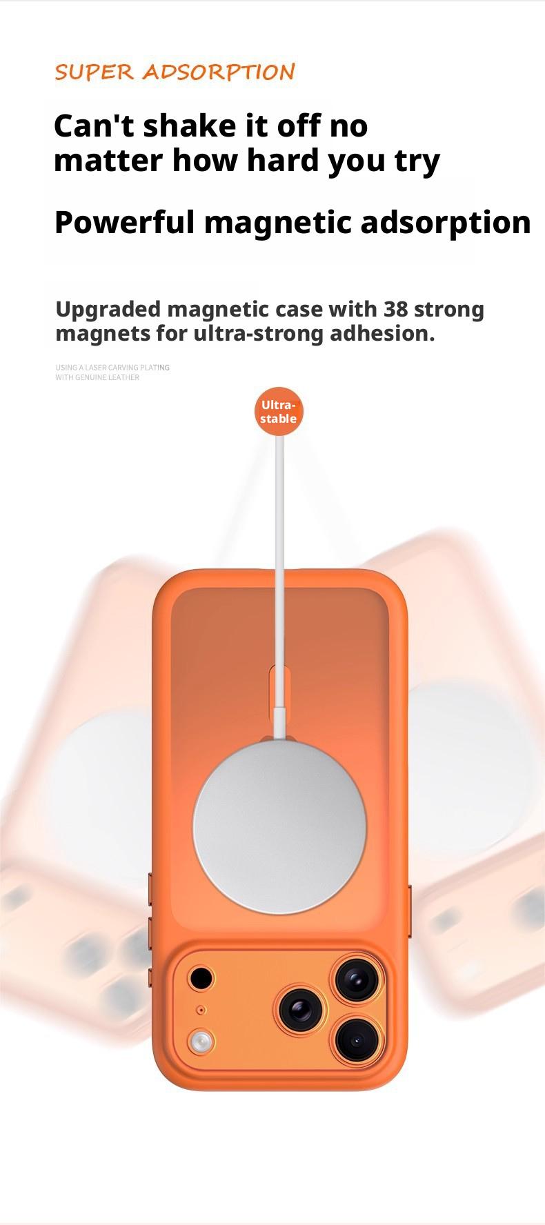 Transparent magnetic case for iPhone 17 Pro Max, full protection for the 17 lens, anti-drop protective cover, foreign trade