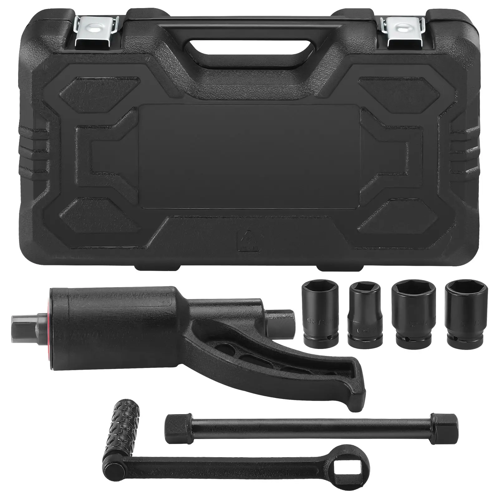 VEVOR Torque Multiplier, Heavy Duty Torque Multiplier Wrench Set, 1 Inch Drive Lug Nut Wrench Torque Multiplier, 1: 58 4800N. m Lug Nut Remover, with 4 Sockets and Storage Case for Truck Trailer RV
