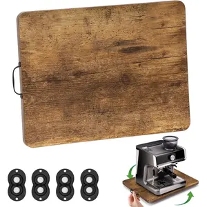 Appliance Slider, Sliding Tray for Coffee Maker, Coffee Pot Slider for Countertop, 360 °   Rolling Tray Appliance Slider for Kitchen Appliances- Rustic Brown (13" X 14")