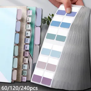 60/120/240 Pcs Label Index Stickers, Adhesive Tabs, Sticky Paper Notes for Students, Writable Memo Pads, Moleskine High-Quality Bookmark Labels, Office Supplies, Label Set
