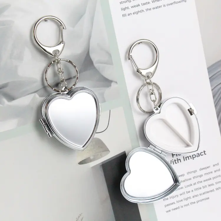 Heart Shaped Metal Storage Box, 2 Compartment Mini Organizer Case, Cute Portable Jewelry Box, Pill Case & DIY Balm Container for Travel