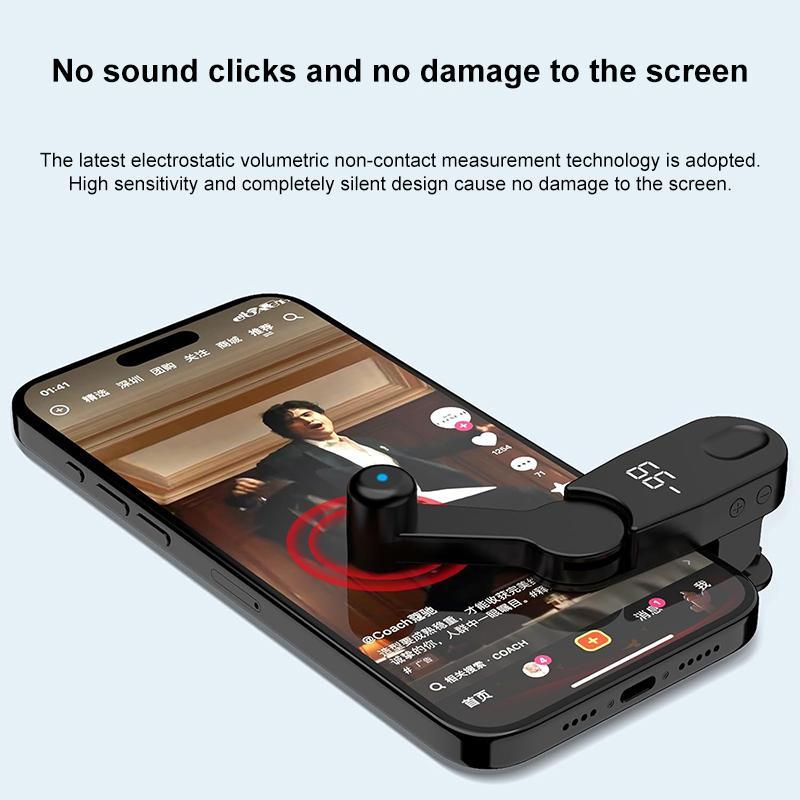 Automatic Screen Clicker Clipper, Efficient Compact Portable Touch Screen Tapping Device for Gaming & Automation, Mobile Accessory for Smartphone, Console, Phone Game Controller