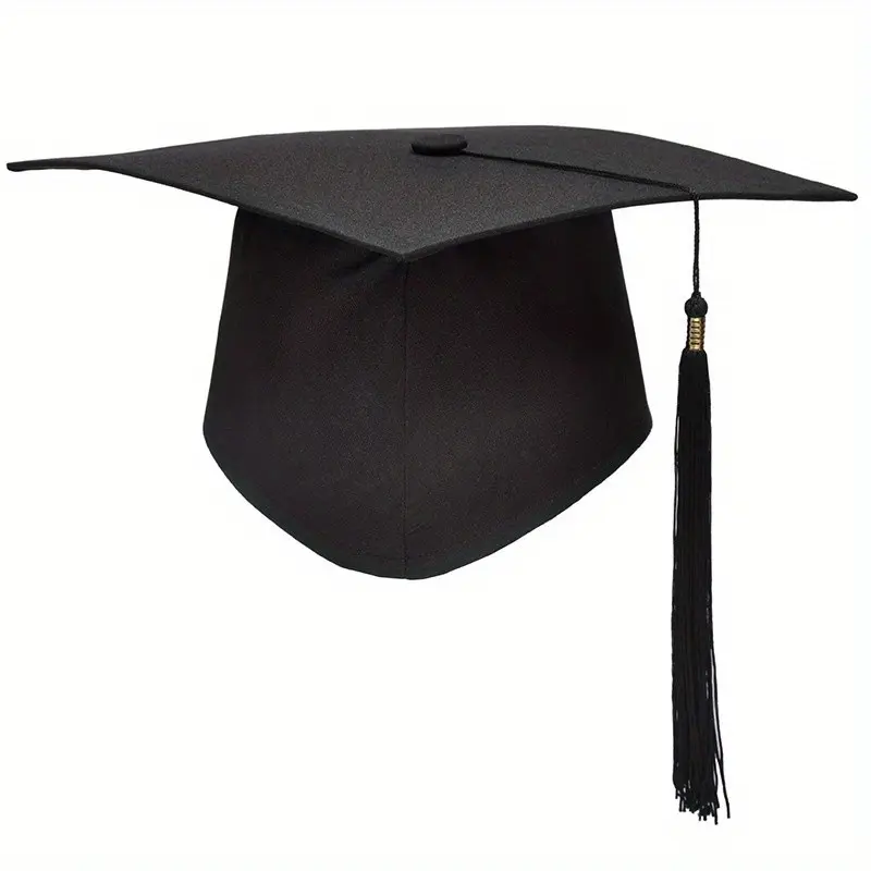 Adult Unisex Cardboard Graduation Cap, Design with Multi-Color Tassel, Lightweight Headwear for Ceremonies, Classic Keepsake for Graduates