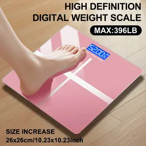 Kolzp High Precision Digital Scale, 180kg/396.8lb Capacity, Large LCD Display, Easy-To-Use Home Bathroom Scale, No Batteries Included