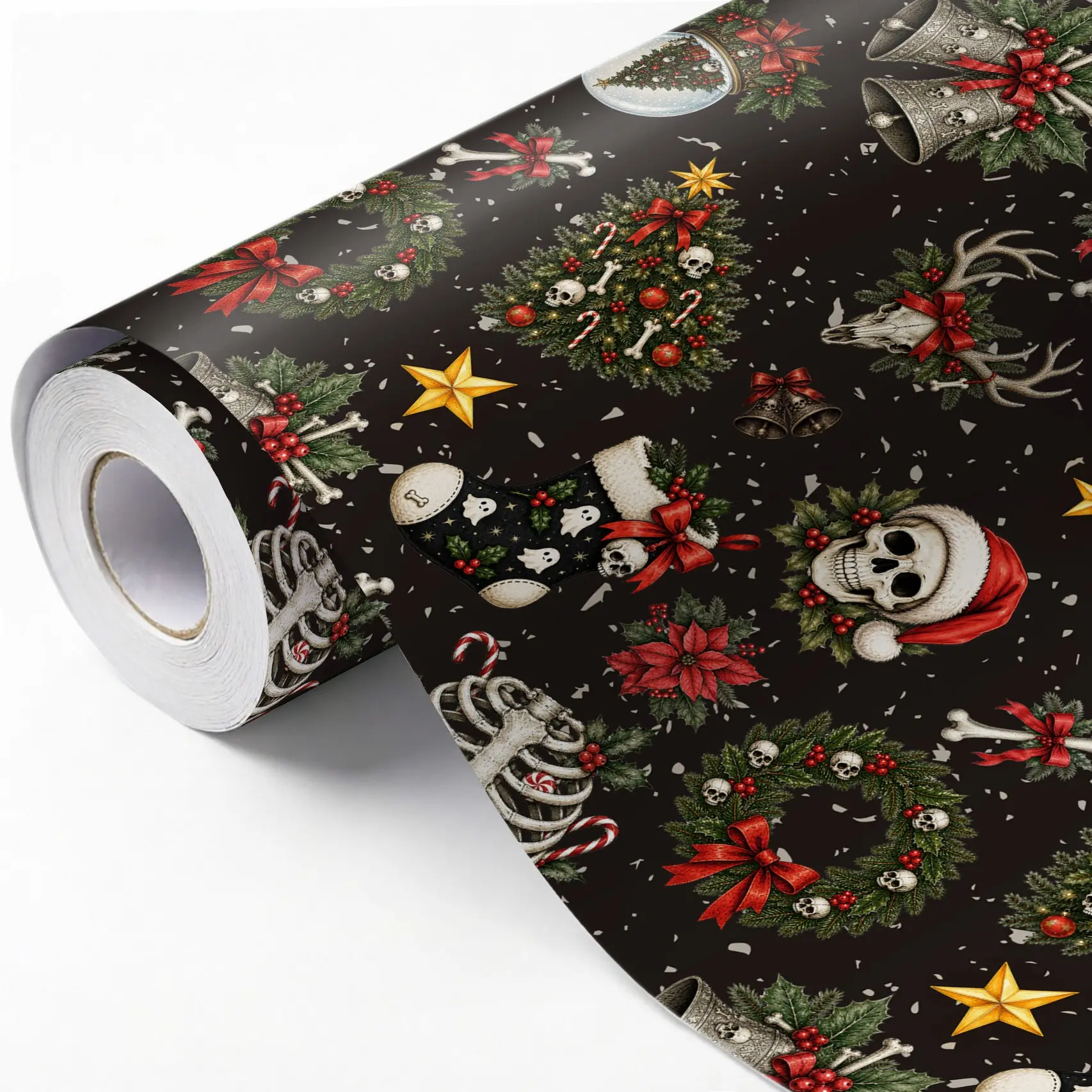 Christmas Matte Copper Paper Roll, High-Quality Gift Wrapping Paper, 43x500cm Extra Long, Bouquet Box, Birthday Wedding, Party Holiday DIY Decor