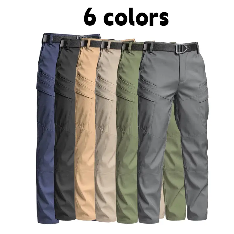 Men's Classic Straight Leg Chinos, Relaxed Fit Flat-Front Cotton Blend Casual Trousers for Office and Daily Wear, Menswear