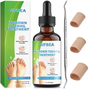 Ingrown Toenail Treatment Kit with Ingrown Toenail Reliever & Softener Drops, Double Sided Pedicure Nail Lifter for Easy Trimming Thick & Ingrown Toenails, Toenail Cleaner Kit for Men & Women