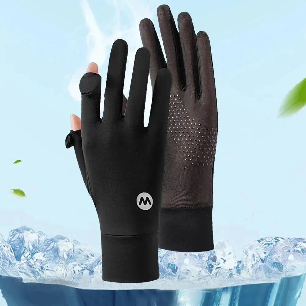 Women's Full Finger Sun Gloves, UPF 50+ Breathable Ice Silk with Touchscreen Compatibility and Non-Slip Grip for Driving & Cycling, Biking, Anti-Odour, Adults, Elastic Wrist, Uv Gloves, Easy Grip Glove