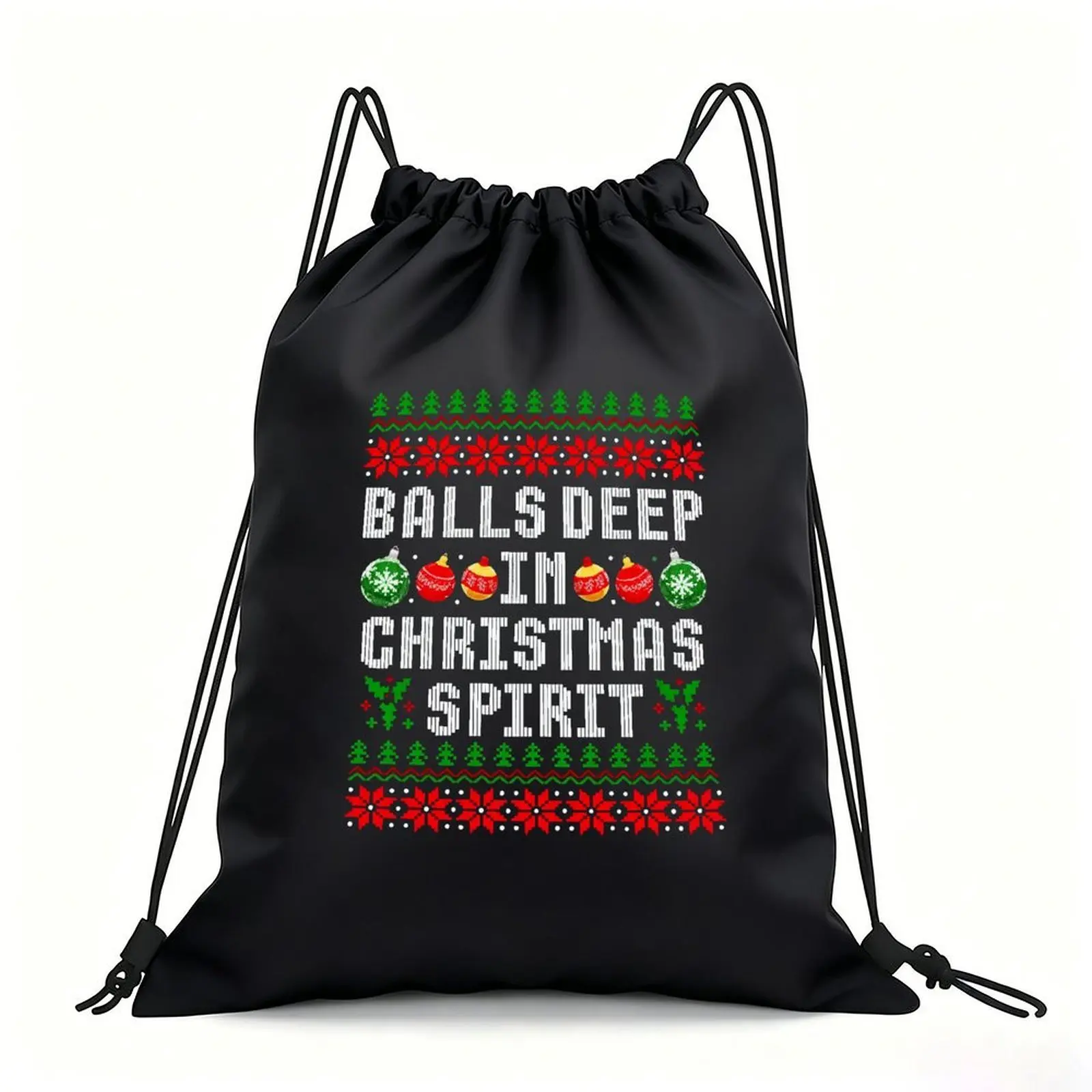 Portable Drawstring Sack Bag with Custom Graphic Print, Waterproof Polyester String Backpack for Gym Workout Swimming Hiking