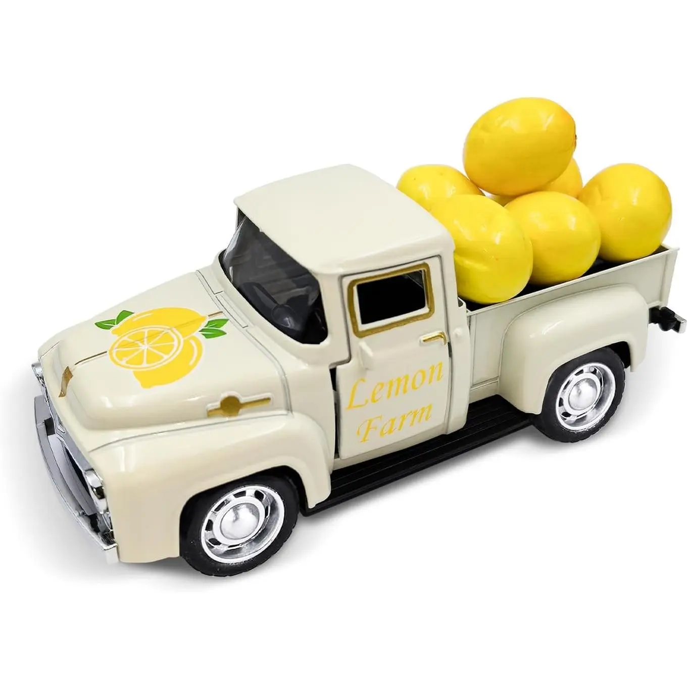 Mini Fake Lemons Decor for Home Kitchen Farmhouse Tabletop Centerpiece Summer Tiered Tray Lemonade Stand Amalfi Coast Party Favor Cream