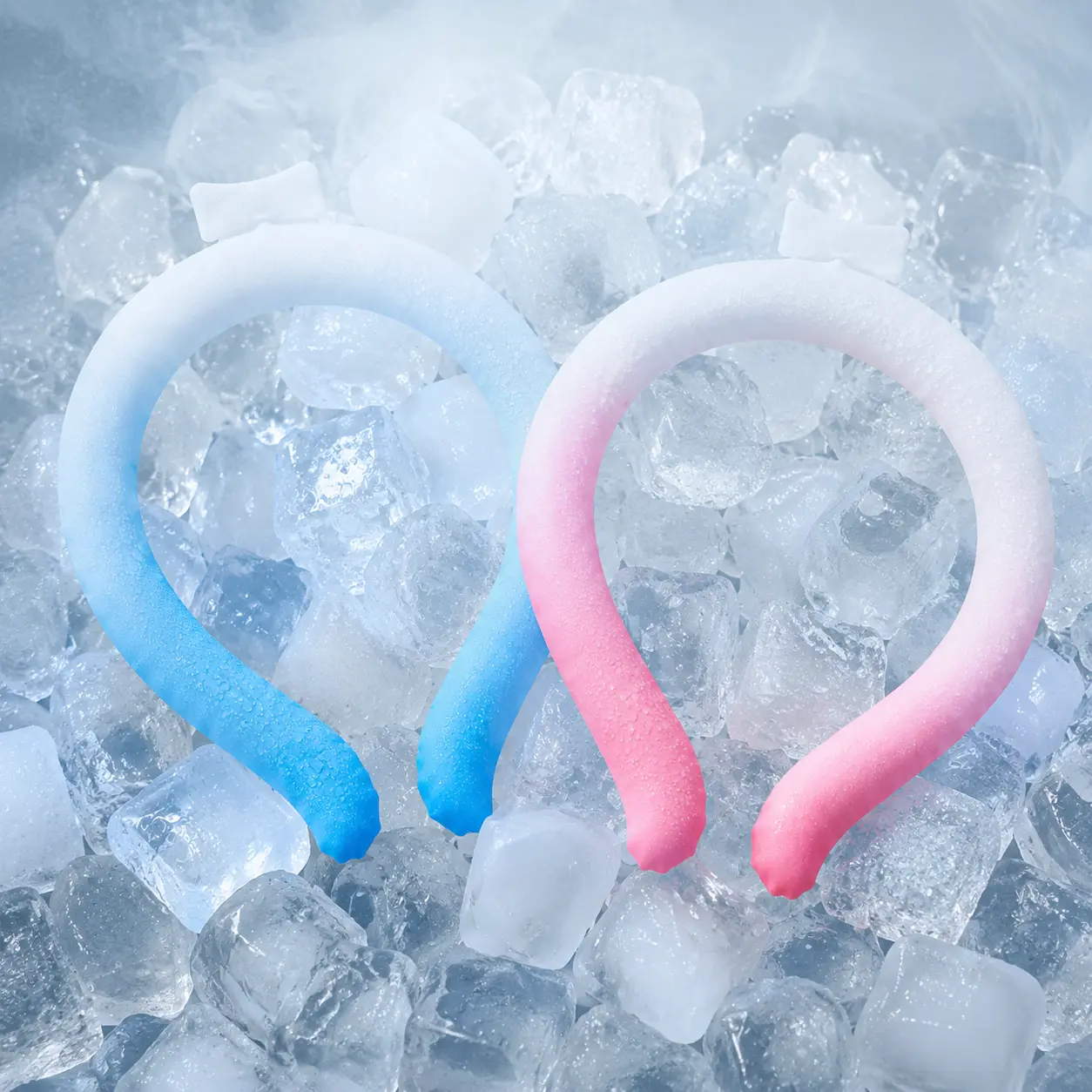 Nectarbellis Cooling Neck Ring Summer Essential – Reusable Ice Tube Wearable Cold Pack, Freezes Naturally Below 82°F, 60-120 Min Cooling Relief for Heatwaves, Outdoor Sports & Travel, Hands-Free Neck Cooler