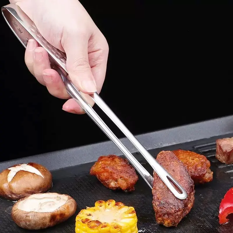 11-Inch Stainless Steel BBQ Grill Fork, Non-Slip Design, Food-Grade Material, Durable Kitchen Tool for Outdoor Cooking & Grilling, Barbecue Utensils