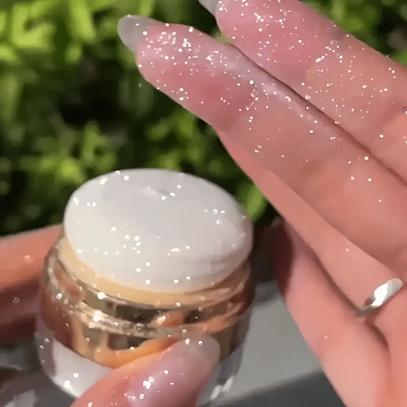 1.77 Inch Shiny Fairy Magic Dust Powder, Sparkly Bridal Wedding Body Highlighter Glitter Powder, Portable Patting Glitter for Collarbone, Disco Party Stage Makeup Cosmetic