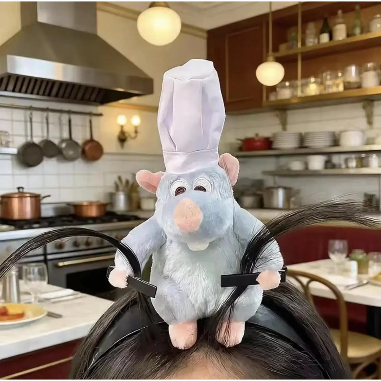 Ratatouille Animal Graphic Plush Clip-On Headband & Wide-Brimmed Plastic Hair Clip - Cute Festive Party Hair Accessories for Home & Party Supplies, Animals