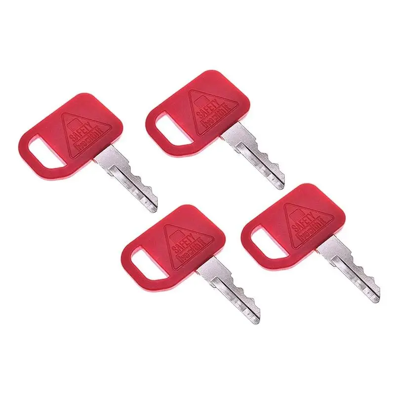 FridayParts 4Pcs Ignition Key with Multiple Codes (T209428, KV13427, AT195302, AT145929, R45361) for John Deere Tractors, Loaders, Dozers