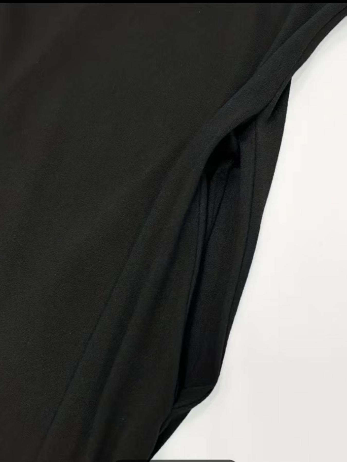 Women's Long Nightgown, Coffee Leopard Print, Round Neck Long Sleeve Pocket Sleepwear, Soft Comfortable Casual All-Season Loungewear