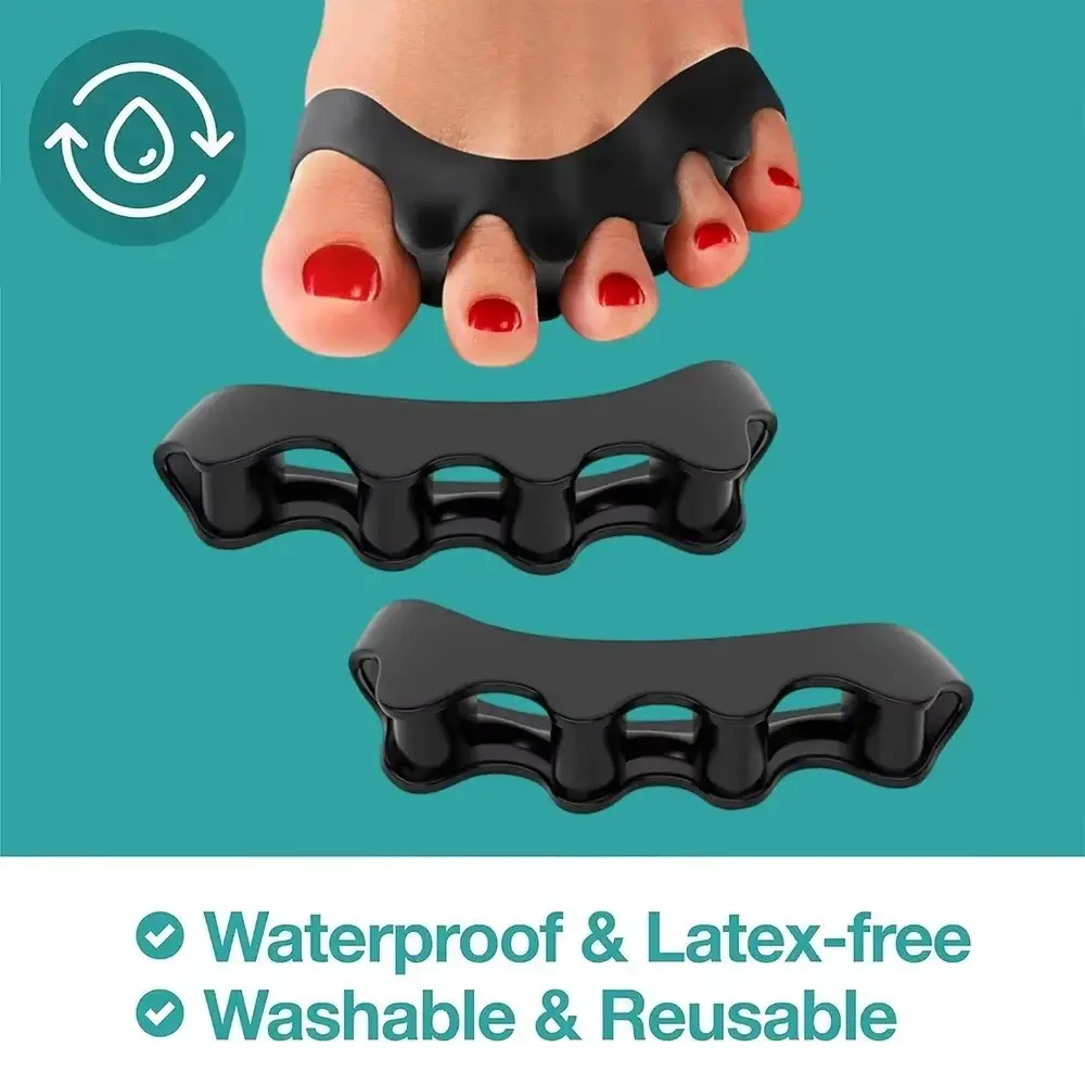 Silicone 5-Toe Brace - Thumb Valgus Correction, Overlapping Toe Fixation, Separation Splitter Design