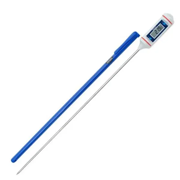 Traceable Digital Pocket Thermometer - Stainless Steel 8 Inches Long-Stem, Calibration Function, 302°F Max Temp, Protective Design for Baby & Maternity Storage, Laboratory Users & Field Measurements