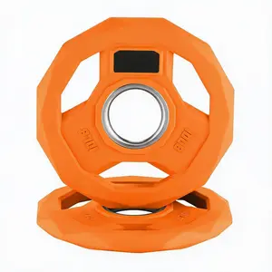 International Games 2-Inch Rubber Coated Color-Coded Weight Plates Set - Bumper Plates for Strength Training, Fractional & Change Plates, Fitness & Weightlifting - Home Gym Use (2.5-95lbs, Single/Pair/Set)