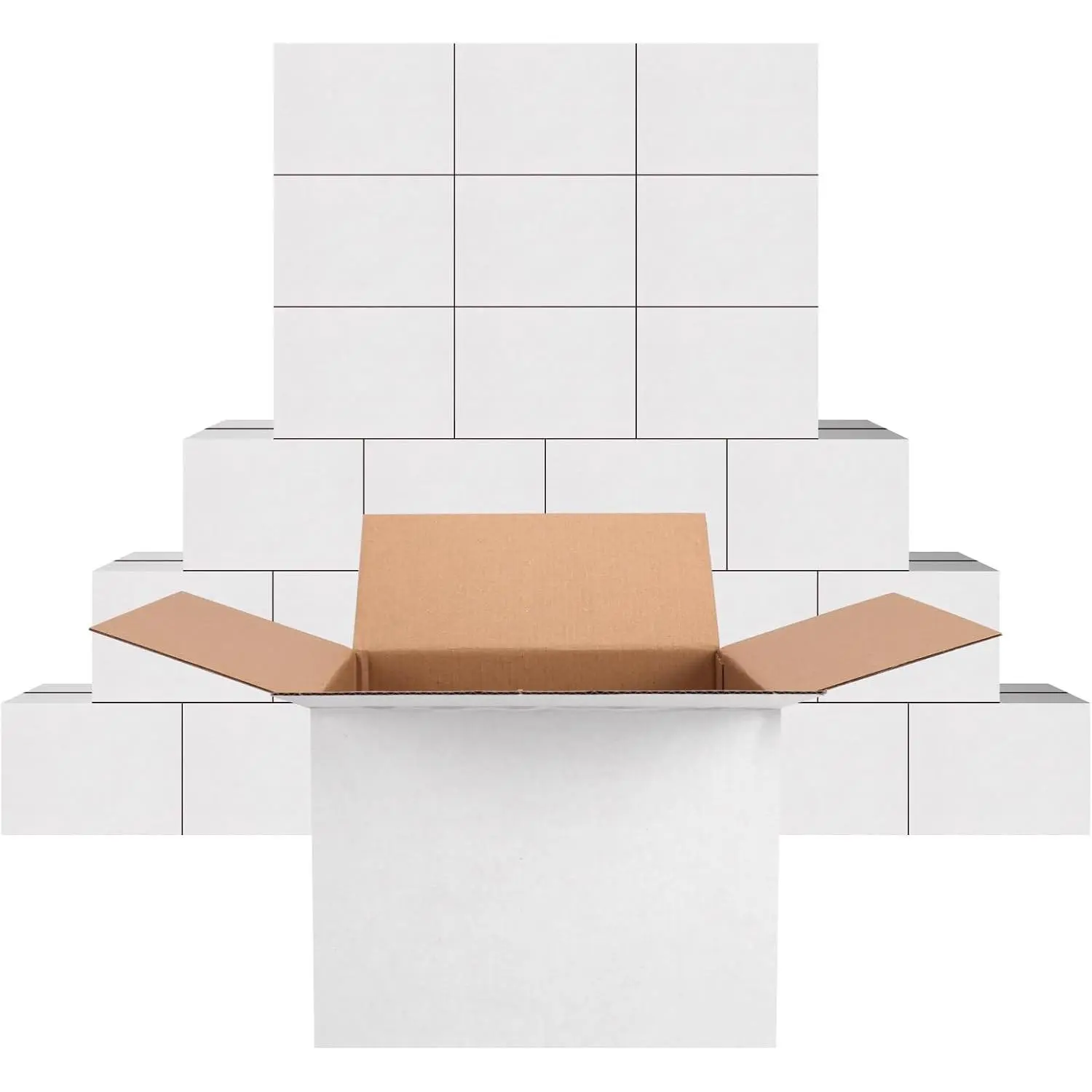25 Pack White 8x8x6 Shipping Boxes, Small Cardboard Corrugated Box for Business, Mailing, Mailer, DIY