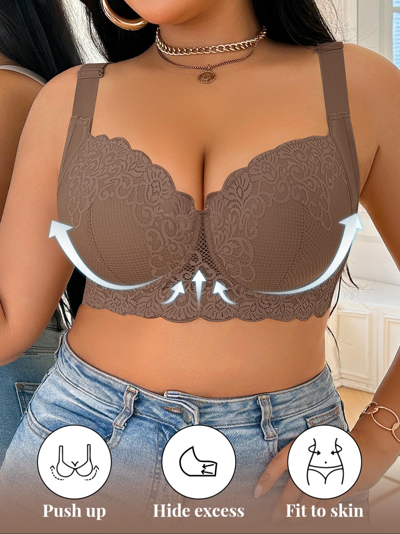 Plus Size Bras for Women Bra Supportive Underwire Bra Full Coverage Bra Push Up Lingerie Anti Sagging Bra Comfort Sexy Bra Simple Elegant Casual Everyday Bra Halloween Clothes Sports Bras for women Underwear Womenswear