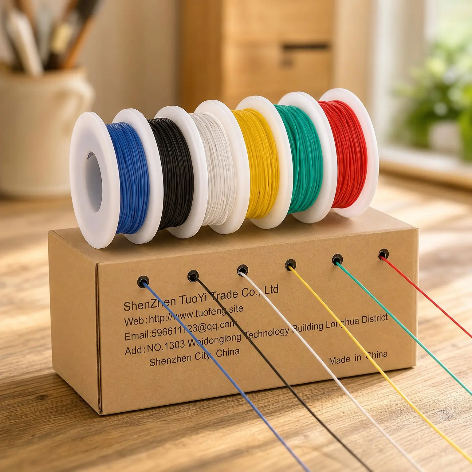 30 AWG Silicone Wire, 6 Colors 66ft/20m Each, Flexible Tinned Copper Electrical Wire 60V, Hook Up Wires for Breadboard/DIY/Battery