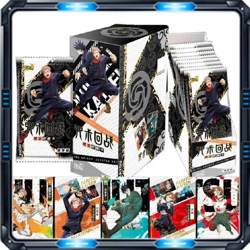 Authentic KAYOU Jujutsu Kaisen Advanced Edition Battle Pack Full Set Trading Cards Brand New Factory Sealed Featuring Satoru Gojo MR UR Rare Anime Character Cards for Fans Kids and Adult Collectors Binder Display Birthday Holiday Gift Toy Collection Set