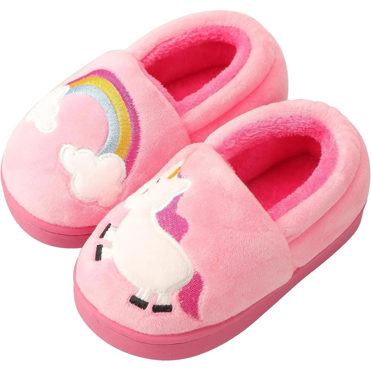 Toddler Slippers for Boys Girls Little Kids - Cute Warm Soft Indoor House Shoes with Non-Slip SoleGift