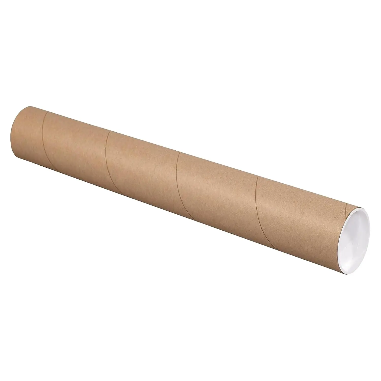 Cardboard Tubes with Caps, 20"L x 3"W x 3"H, Pack of 24 | Poster Tube for Mailing and Storage of Blueprints, Artwork, Crafts, Long Art Holder, 20 inches