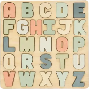 Wooden Alphabet Puzzle, ABC Learning Toy for Toddlers, Montessori Educational Puzzle Boardfidget toys