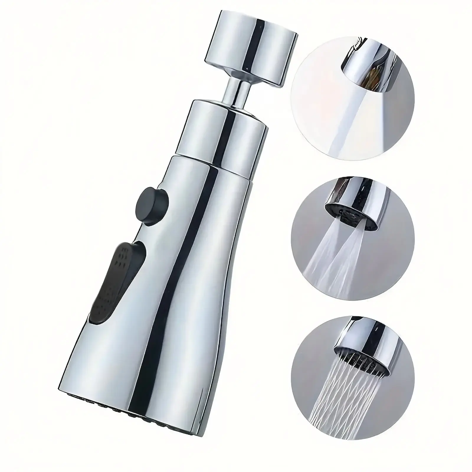 Modern Faucet Aerator with 3 Spray Modes, 360° Rotatable Nozzle, Kitchen Faucet Extender, Sink Sprayer Attachment, Water Saving Device