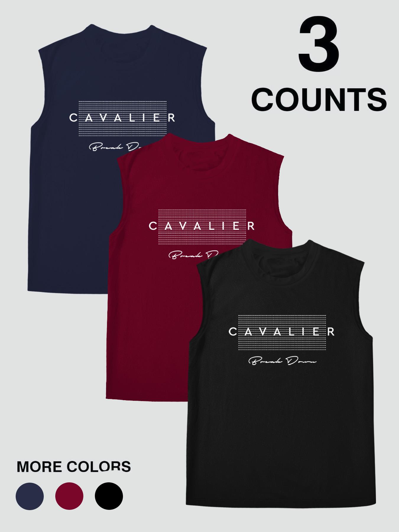 Men's Letter Print Tank Top, Casual Sleeveless Top for Summer, Fashion Men's Top for Daily Wear, Vests, Workout Tank Tops