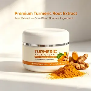 Large 100g Turmeric Face Cream, Natural Turmeric Skin Lotion for Natural Even Glowy Complexion. Turmeric Cream & Turmeric Soap Bundle with Free Foaming Net Included. Deep Hydrating & Soothing Daily Care for All Skin Types, Mild Gentle Formula for Everyday