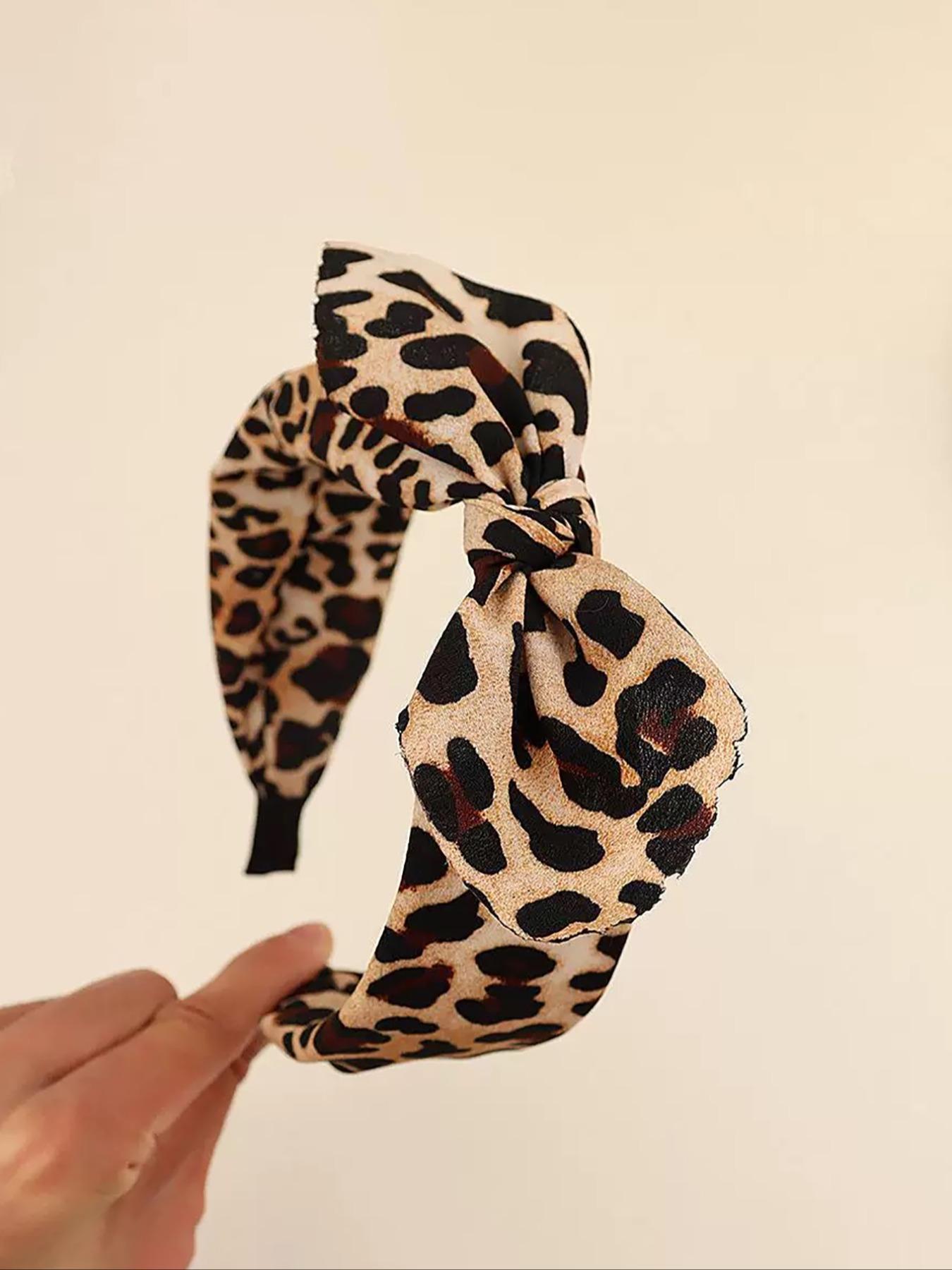 Leopard Pattern Hair Hoop, Elegant Hair Accessories for Women & Girls, Minimalist Headwear Suitable for Thick Hair, Zigzag Headband, Headbands Women