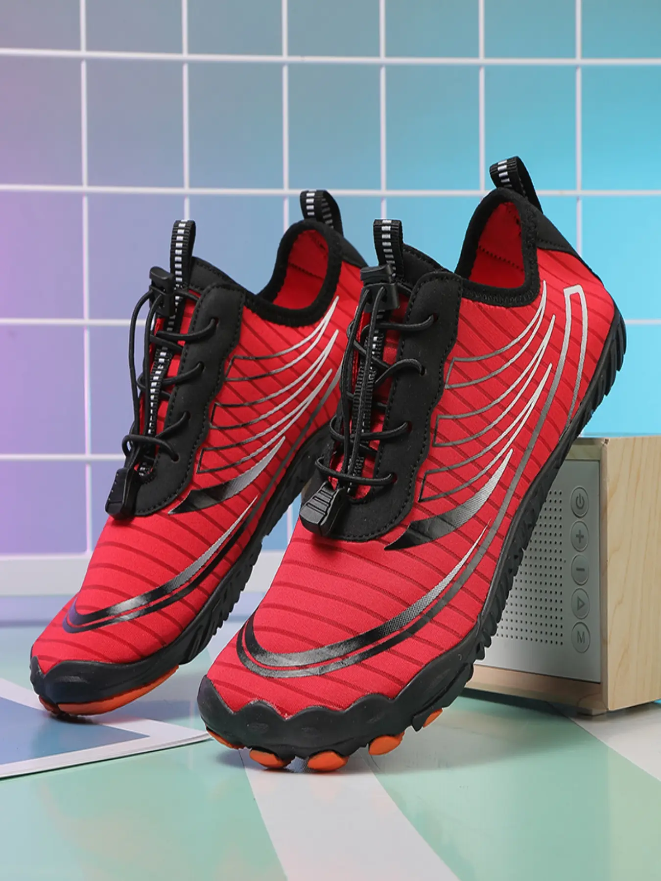 Men Quick Dry Water Shoes Breathable Barefoot Swim Beach Shoes Non Slip Outdoor Snorkeling Surfing Aqua Sneakers