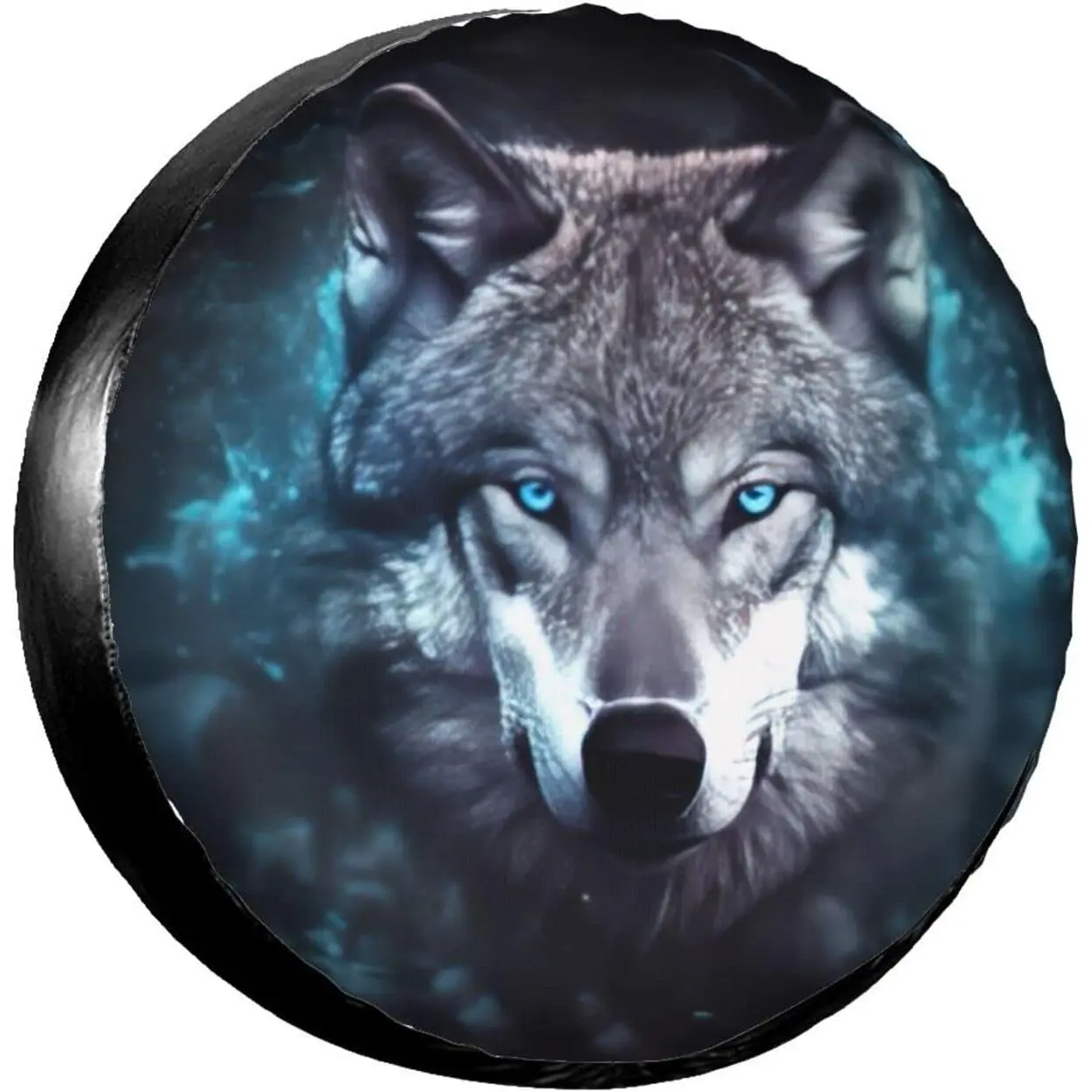 Spare Tire Covers Wheel Protectors Weatherproof Dustproof Universal Fit for SUV Truck Travel Trailers Camper 17" - Wolf