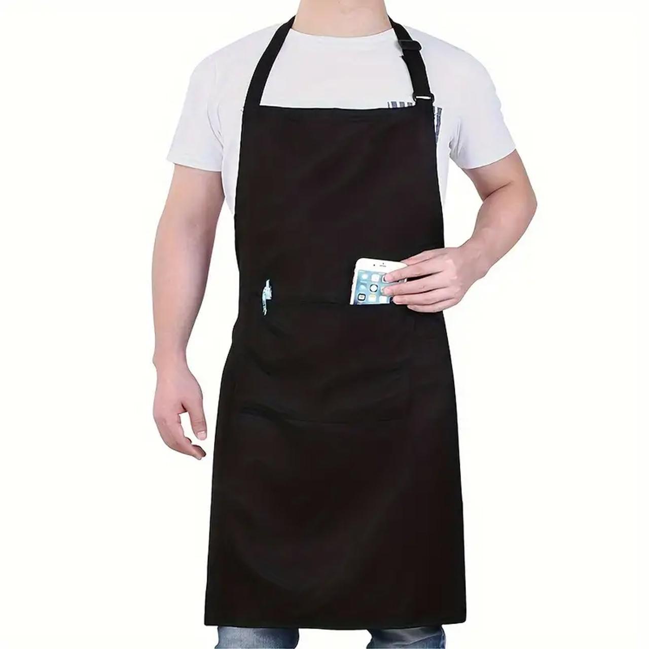 Adjustable Strap Waterproof & Oil-proof Apron with Pocket, Minimalist Kitchen Apron, Cooking Apron, Oil Resistant Apron, Kitchen Accessories for Men & Women