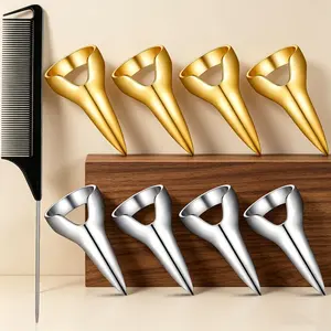 9-Piece Hair Styling Kit, Includes Steel Needle Tail Comb and 8 Finger Detachment Tools, Personal Home Hair Styling Set