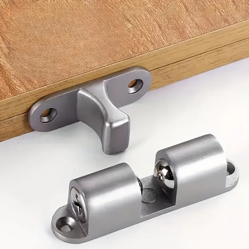 Stainless Steel Magnetic Door Latch, No Drilling Installation, Strong Magnet, Anti-Collision Design, Suitable for Bedroom, Bathroom, Closet, Cabinet