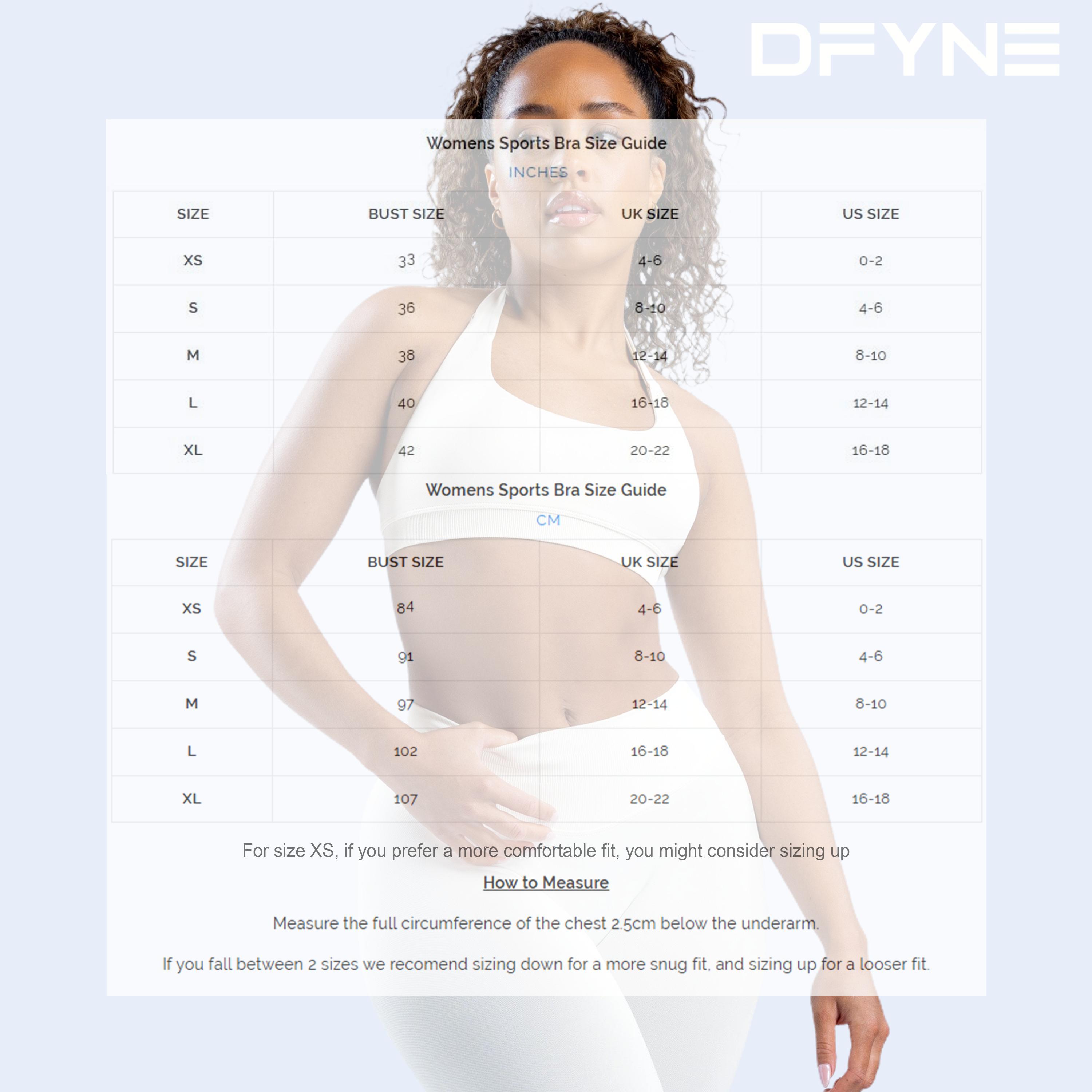 Dfyne Impact Sports Bra - Halter Neck Open Back Design High Stretch Durable Fabric Removable Bra Pads 90% Nylon 10% Elastane True to Size Fit