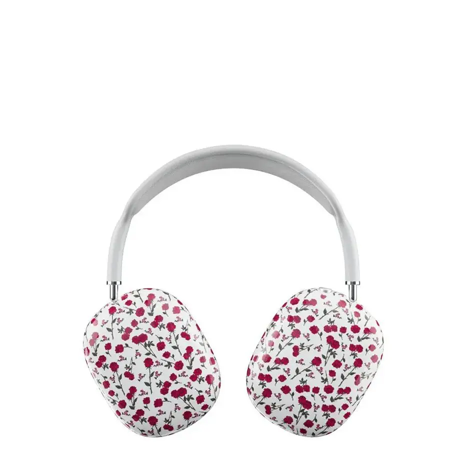 Limited Edition Red Roses Wildflower AirPods Max Cover - 3.5in x 4.25in Lightweight Durable Plastic Case, Scratch-Resistant Shockproof Audio Accessory for Headphone Protection